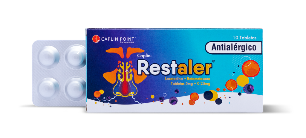 Restaler (5mg + 0.25mg) x 10 Tabletas Caplin Point Laboratories