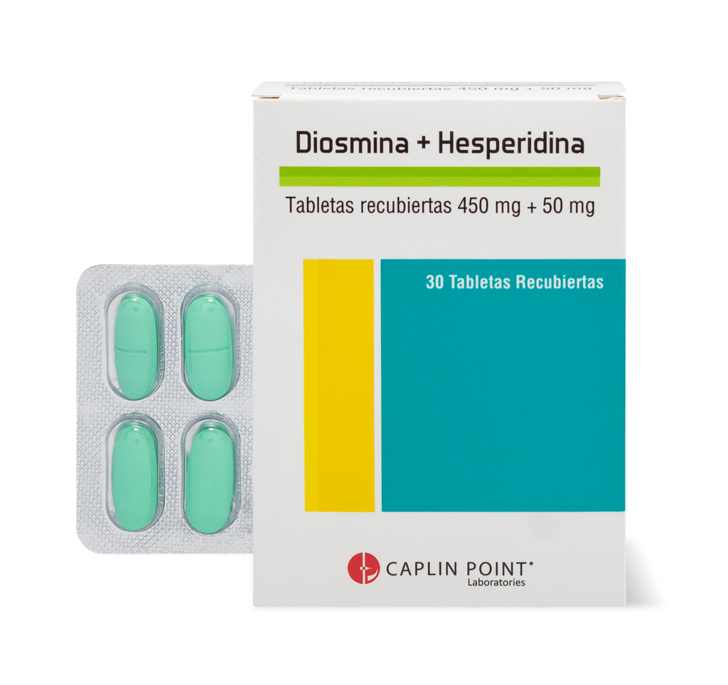 Diosmina + Hesperidina (450MG+50MG ) Tabletas x 30s Caplin Point