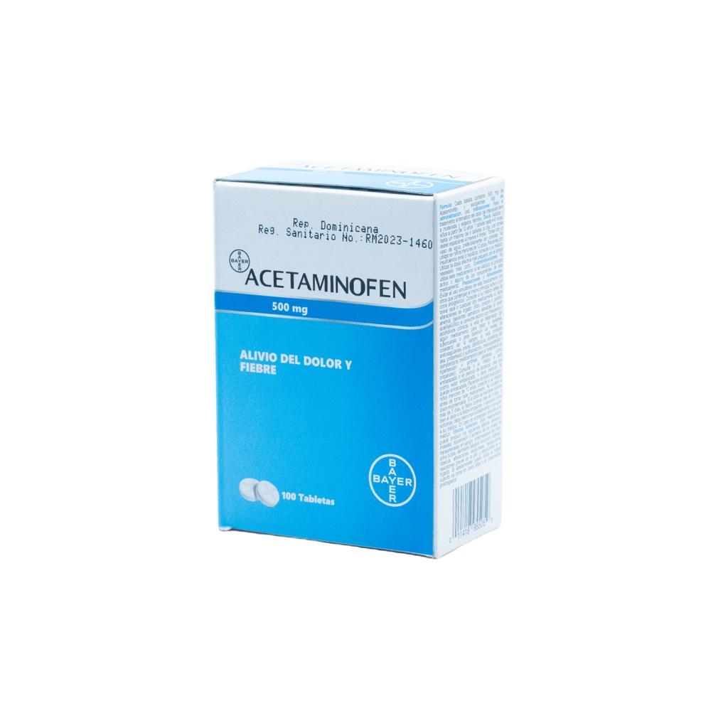 ACETAMINOFEN BAYER 500MG 100 TABLETA (DISP)