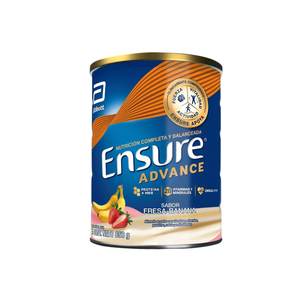ENSURE ADVANCE FRESA BANANO 850G POLVO