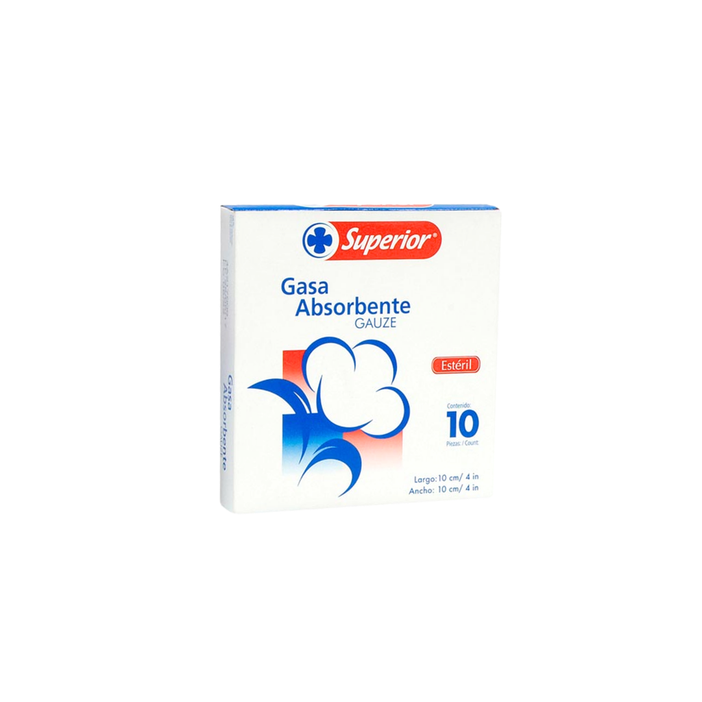 GASA ESTERIL SUPERIOR 10cm x 10cm x Unidad