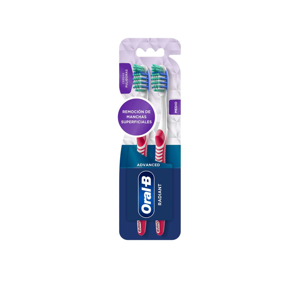 ORAL-B CEPILLO DENTAL 3D WHITE ADVANT MEDIO 2 UNIDAD (2X1)