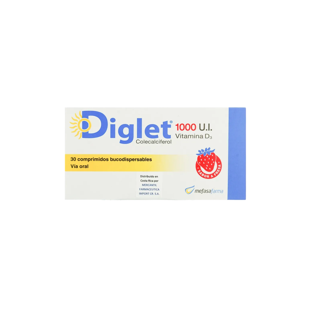 DIGLET 1000UI * 30 COMPRIMIDOS BUCODISPERSABLE MEFASA