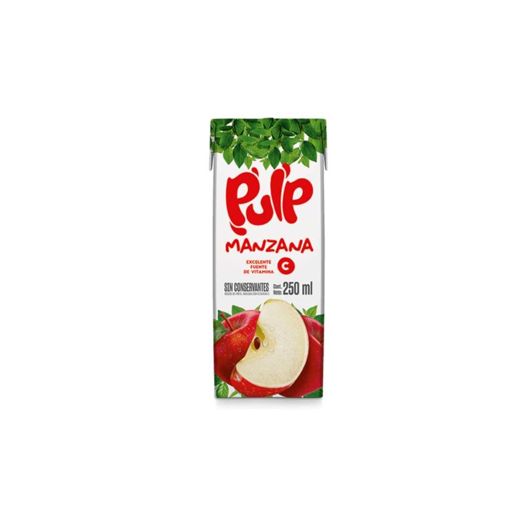 PULP MANZANA TETRA PACK 250 ML