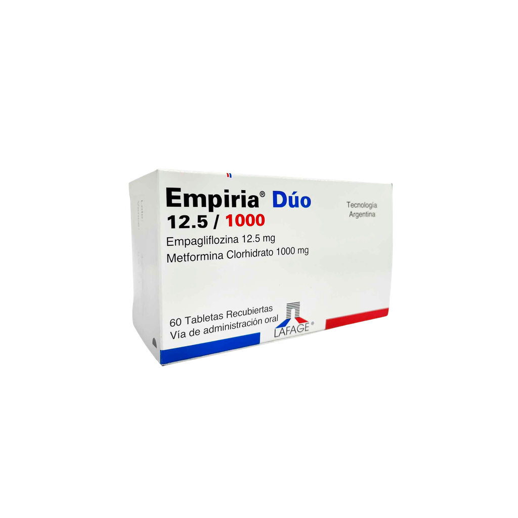 EMPIRIA DUO 12.5MG/1000MG 60 TABLETA RECUBIERTA LAFAGE