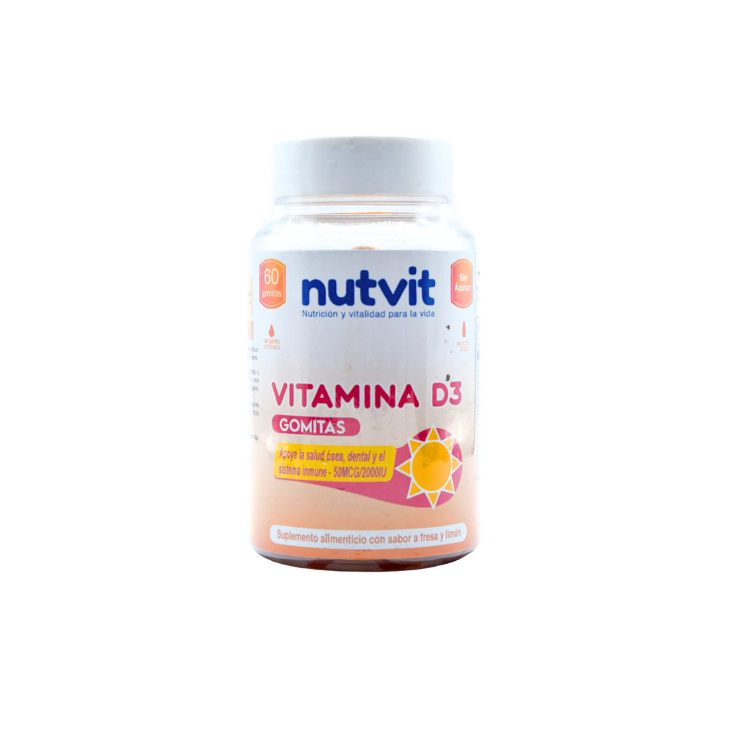 Gummies Vitamina D3 x 60  Sin/Azucar Nutvit