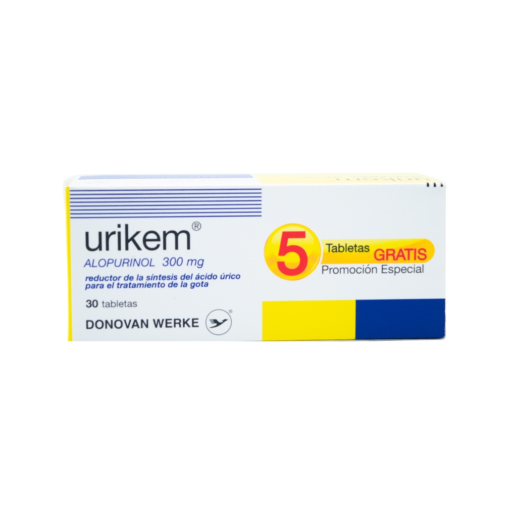 URIKEM 300 MG Caja 30+5 TAB. Donovan Werke