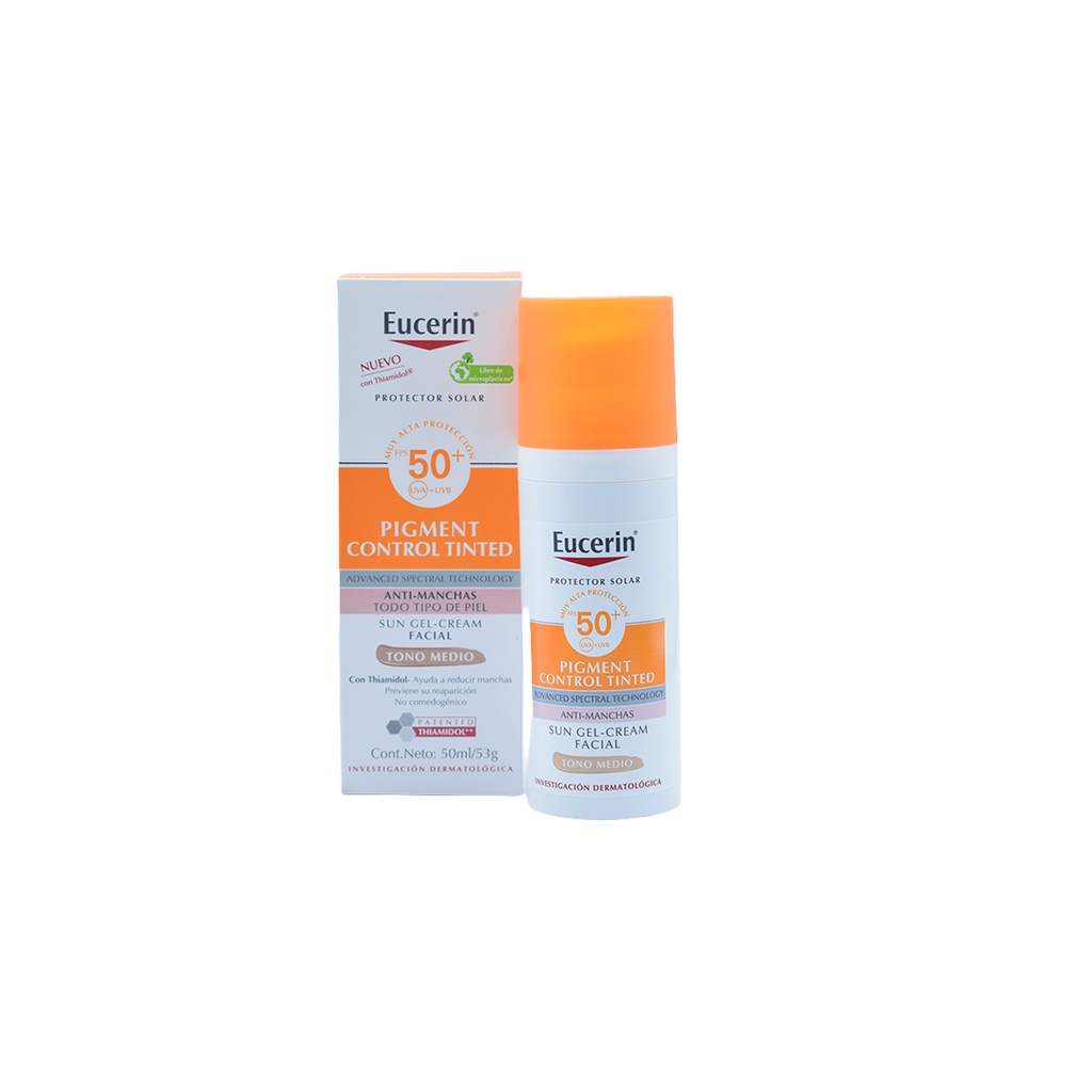 Eucerin Protector Solar Pigment Control Tono Medio Spf50 50ml Gel-crema Facial