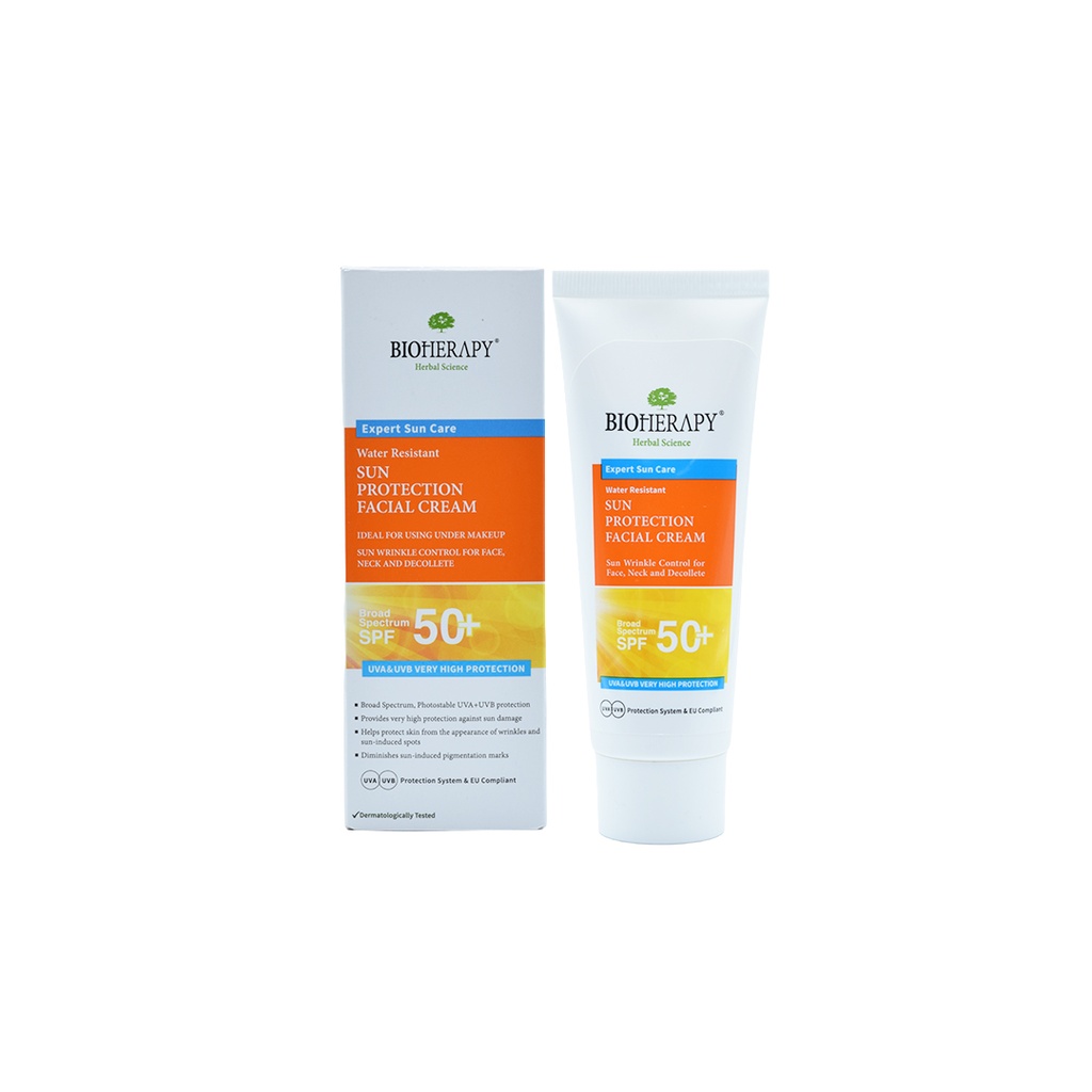 BIOHERAPY SUN PROTECTION FACIAL CREAM SPF 50+, 75 ML