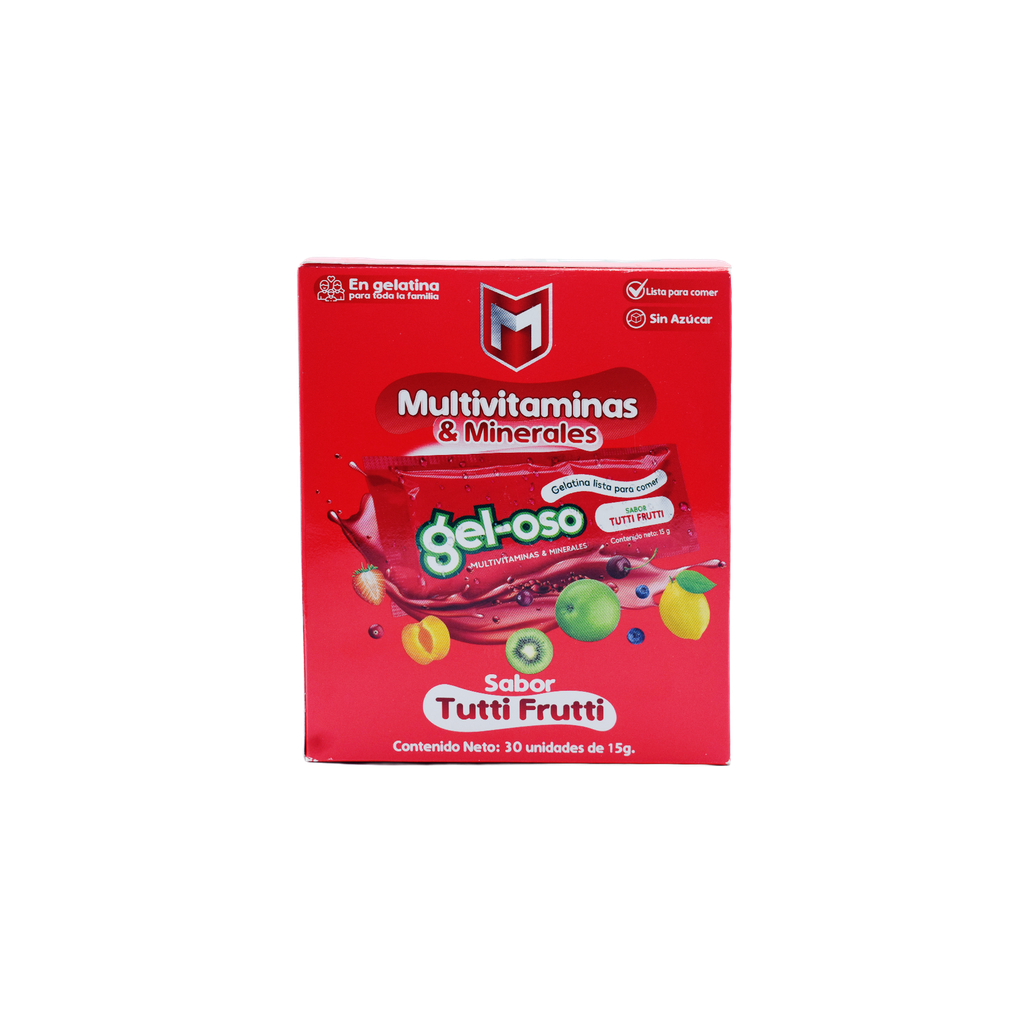 GEL OSO MULTIVITAMINAS SABOR TUTTI FRUTTI x UNIDAD UNHESA