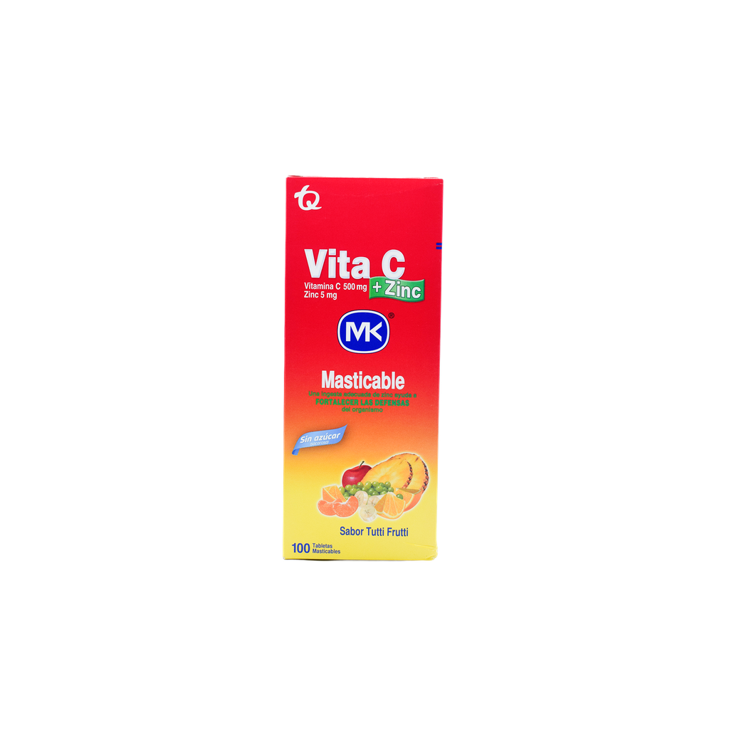 VITA C + ZINC MK 500MG X 100 (Mast TUTIFRUTI) TABLETAS