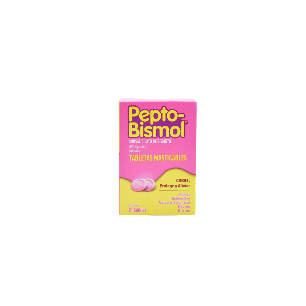 Pepto Bismol 262.4 Mg Tabletas Masticables PyG
