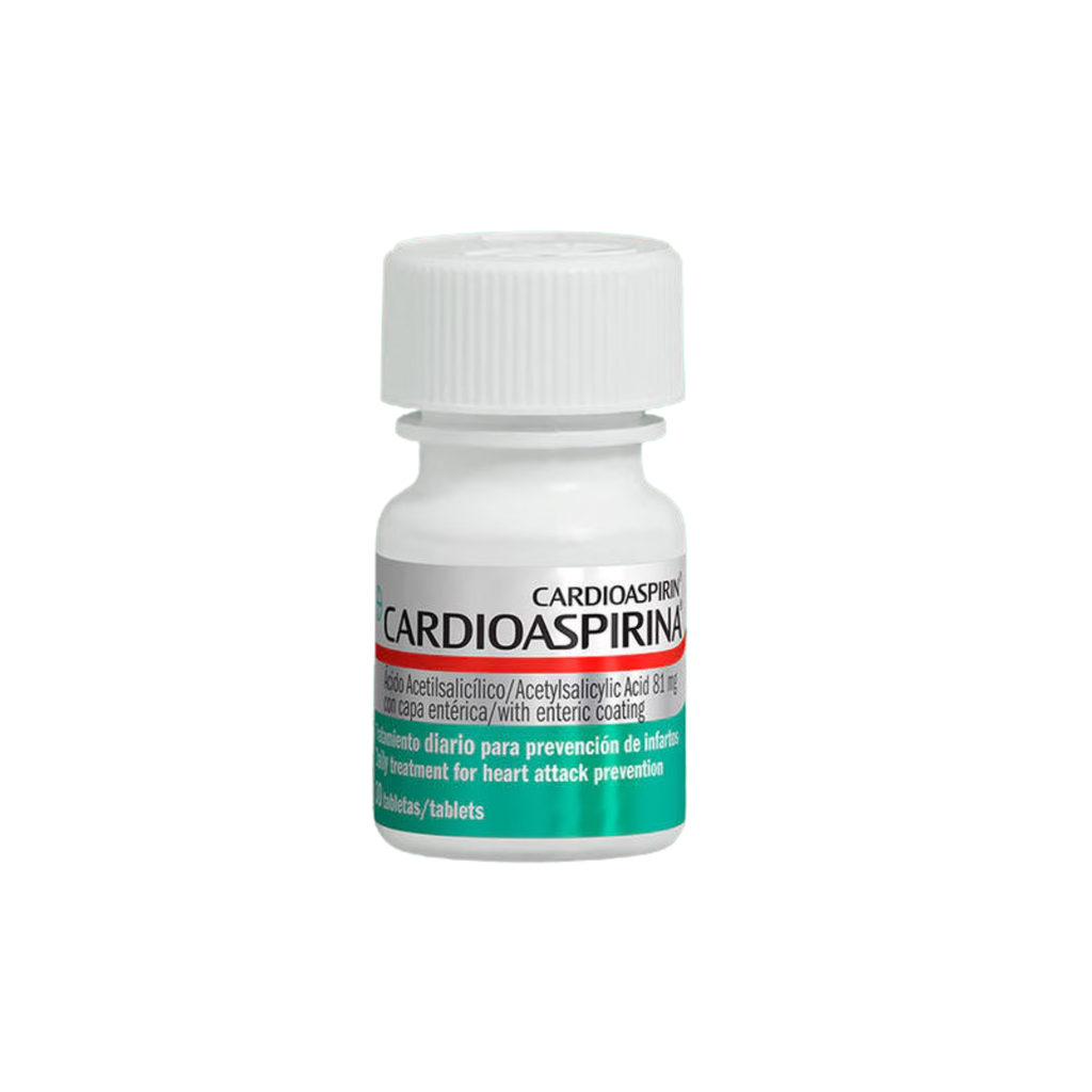 Cardioaspirina Frasco 30 Tabletas Recubiertas Entericas BAYER OTC