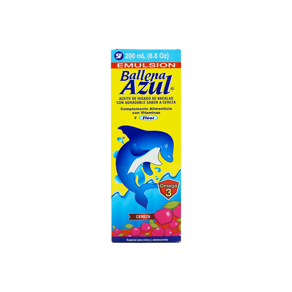 Ballena Azul Con Fluor Emulsion Oral Sabor A Cereza  200 Ml Santa Fe