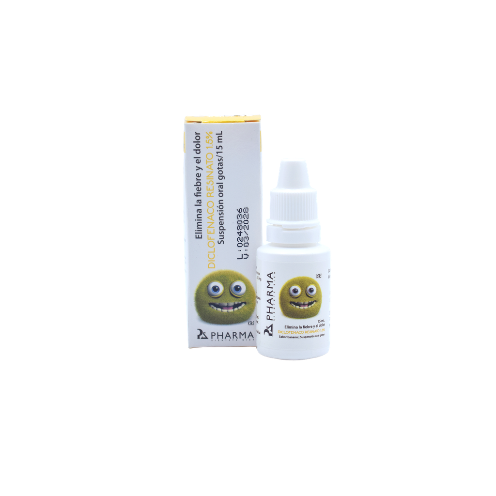 Diclofenaco Resinato 1.5 % Suspension Oral Gotas 15Ml. PS PHARMA