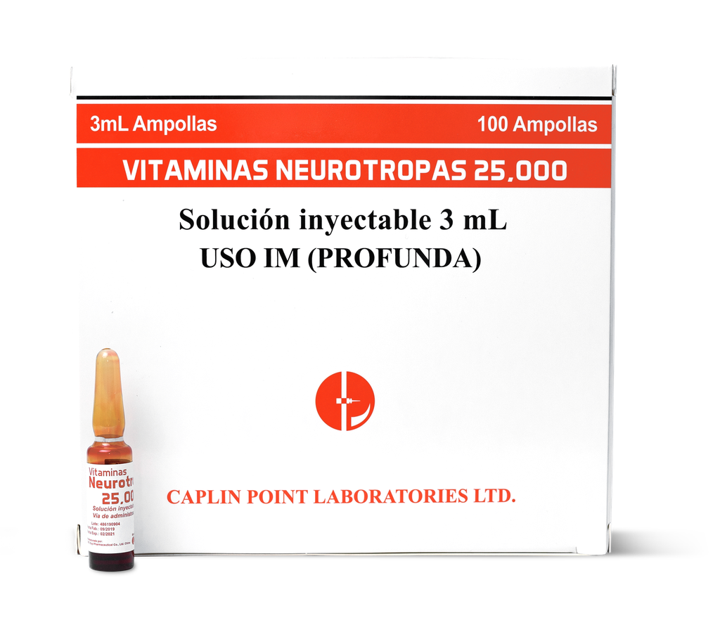 Vitaminas Neurotropas Caplin  25000 Mcg Solucion Inyectable CaplinPoint Laboratories Ltd.