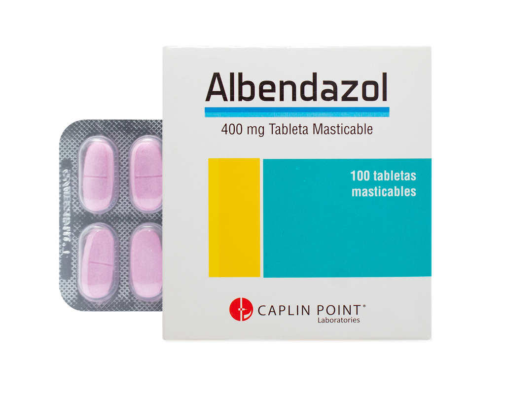 Albendazol 400mg x 2 Tabletas Caplin Point Laboratories