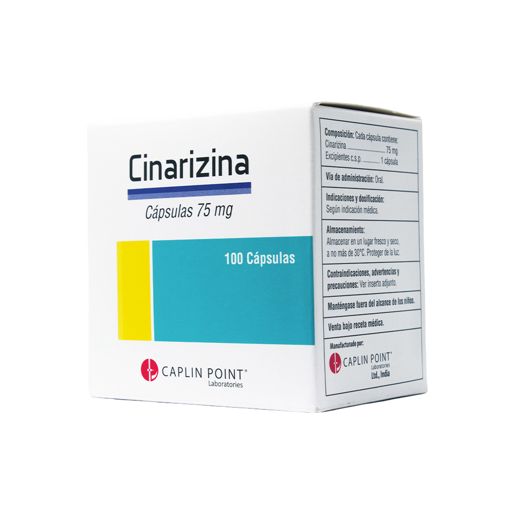 Cinarizina  Caplin 75 Mg. Capsulas CaplinPoint Laboratories Ltd.