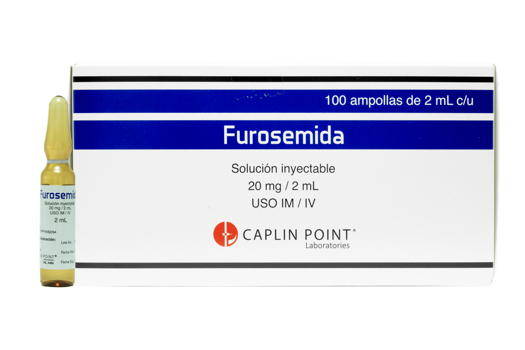 Furosemida 20mg/2ml Inyectable - Ampolla Caplin Point Laboratories