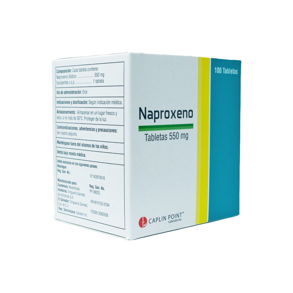 Naproxeno Sodico 550 Mg. Tabletas Caplin Point  CaplinPoint Laboratories Ltd.