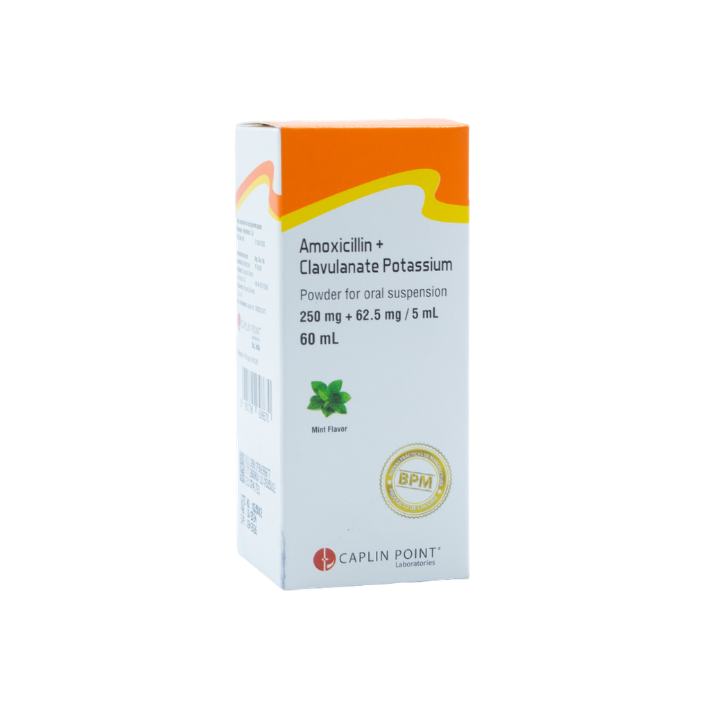 Amoxicilina Y Acido Clavulanico 60ml 250/62.5Mg / 5Ml. Polvo Para Suspension  Caplin Point CaplinPoint Laboratories Ltd.