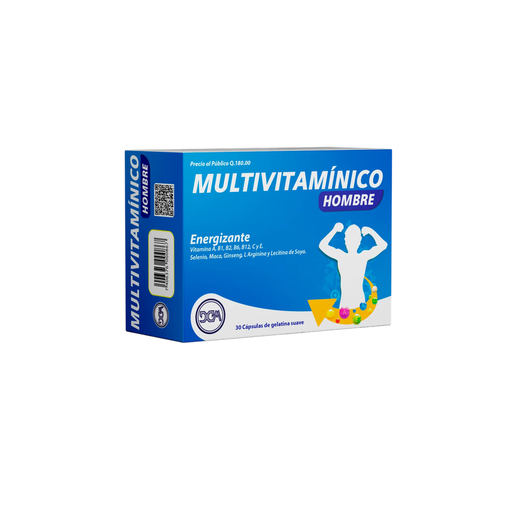 Multivitaminico Energetizante Hombres Farmacaps Capsulas De Gelatina Suave Farmacaps