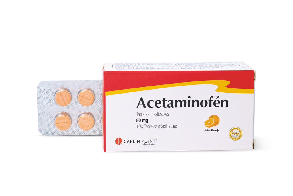 Acetaminofen 80mg Tableta Masticable Caplin Point Laboratories
