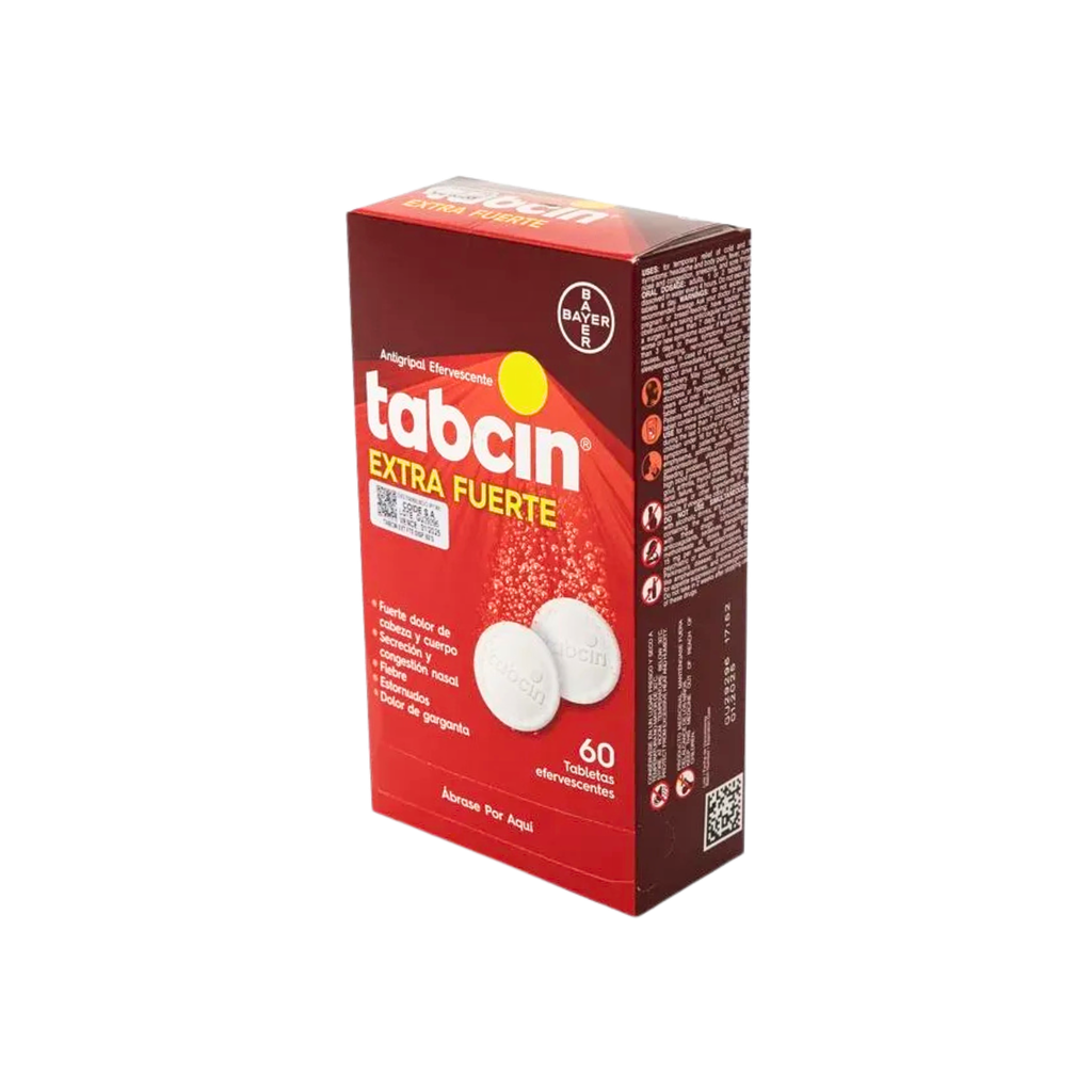 Tabcin Extra Fuerte Tabletas Efervecentes (Dispensador de 60 Tabs) BAYER OTC