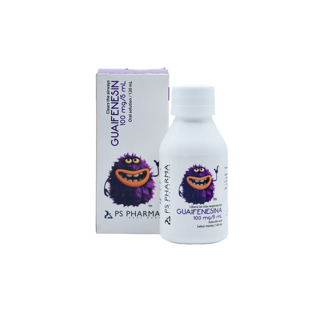 Guaifenesina Pharma 100Mg/5Ml Solucion Oral 120Ml. PS PHARMA