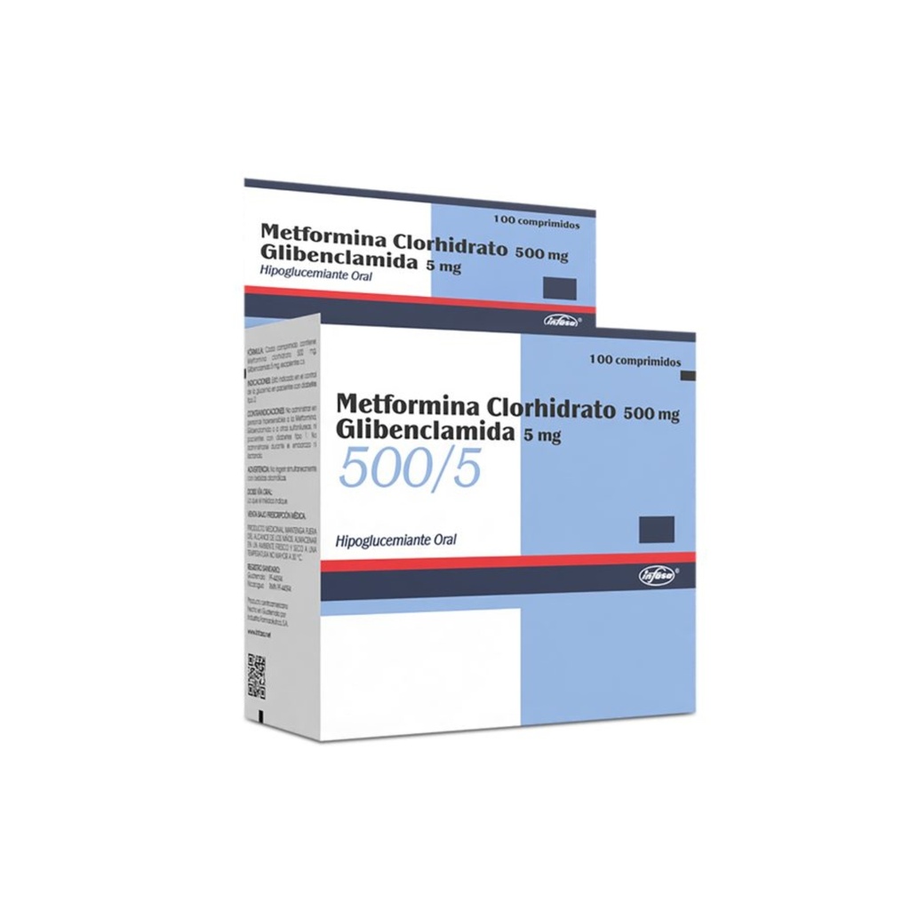 Metformina Con Glibenclamida 500 Mg. 5 Mg. Comprimidos Infasa INDUSTRIA FARMACEUTICA, S.A.