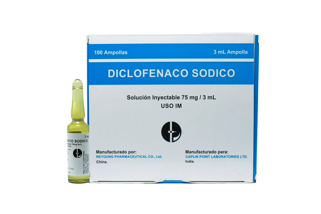 Diclofenaco Sodico Iny. 75mg/3ml - Ampolla Caplin Point Laboratories