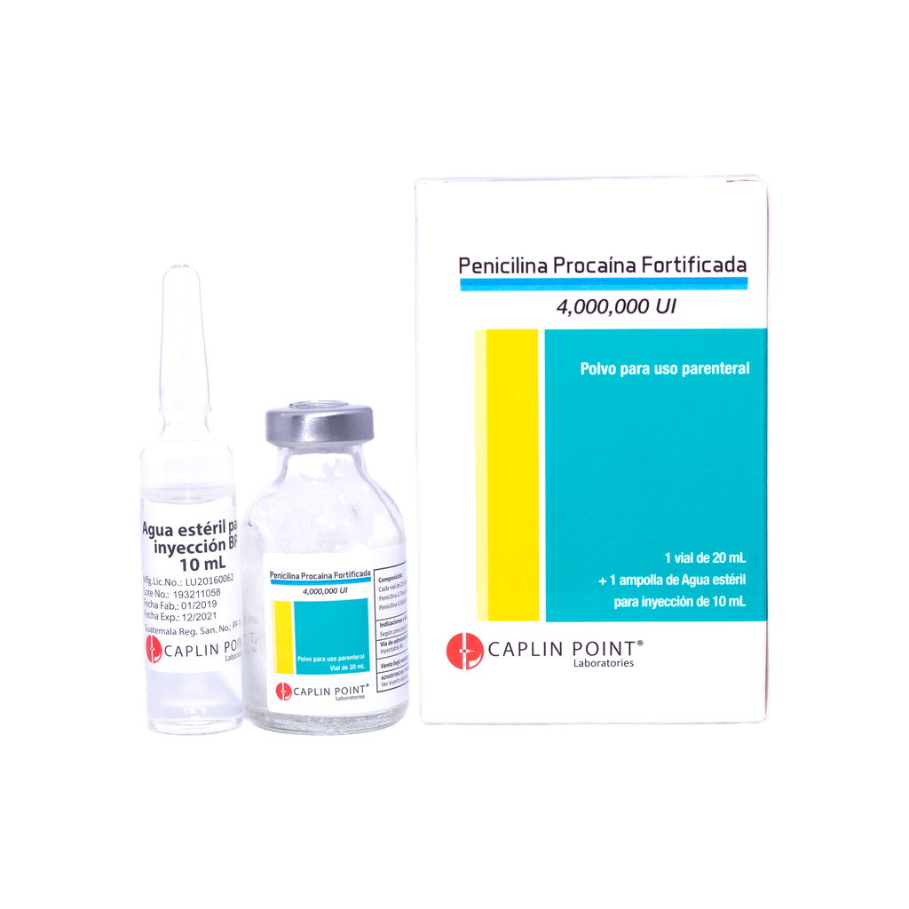 Penicilina Procaina Fortificada  4 Mu Polvo Para Uso Parenteral Caplin Point CaplinPoint Laboratories Ltd.