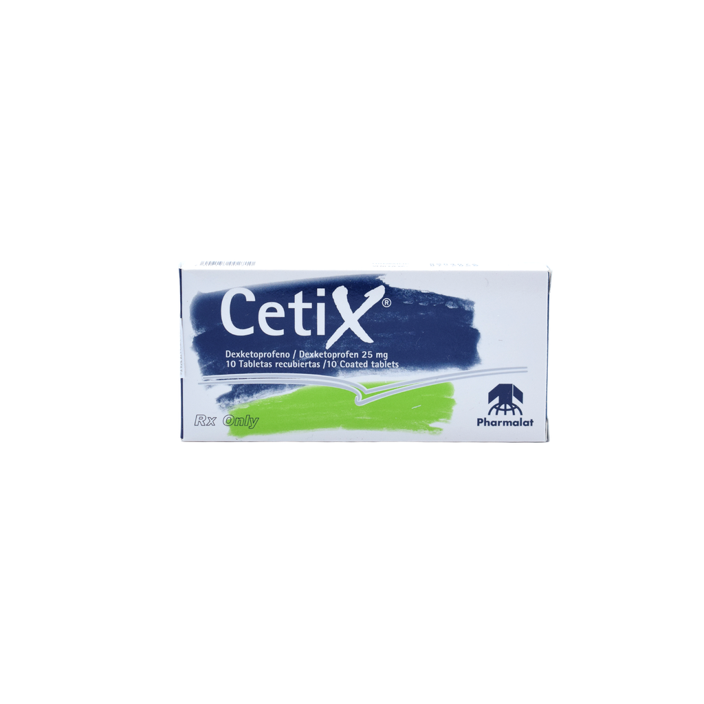 Cetix 25 Mg Tabletas caja x 10 tabs Recubiertas Pharmalat