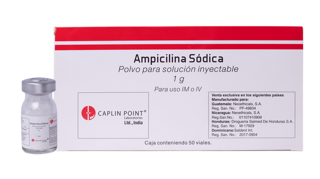 Ampicilina  1 Gramo Polvo Para Uso Parenteral Caplin Point CaplinPoint Laboratories Ltd.