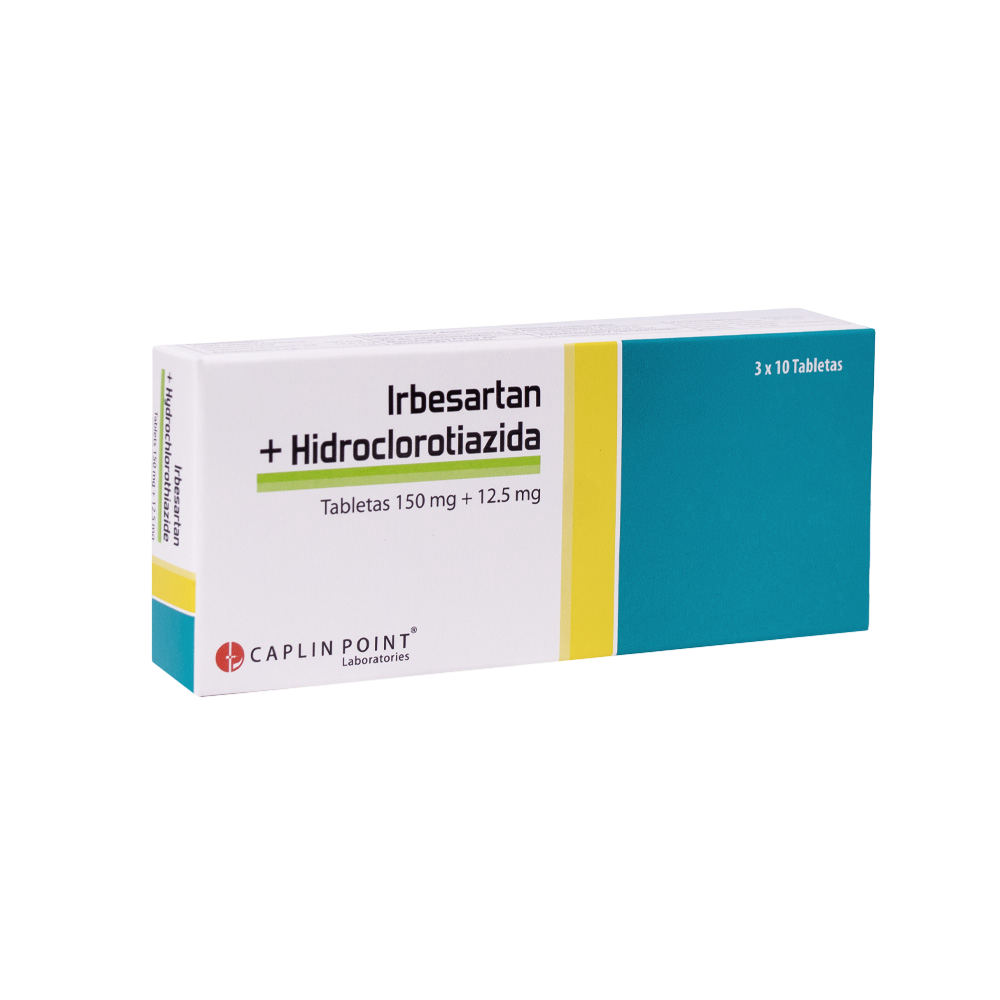 Irbesartan Y Hidroclorotiazida  150 Mg. / 12.5 Mg. Tabletas Caplin Point CaplinPoint Laboratories Ltd.