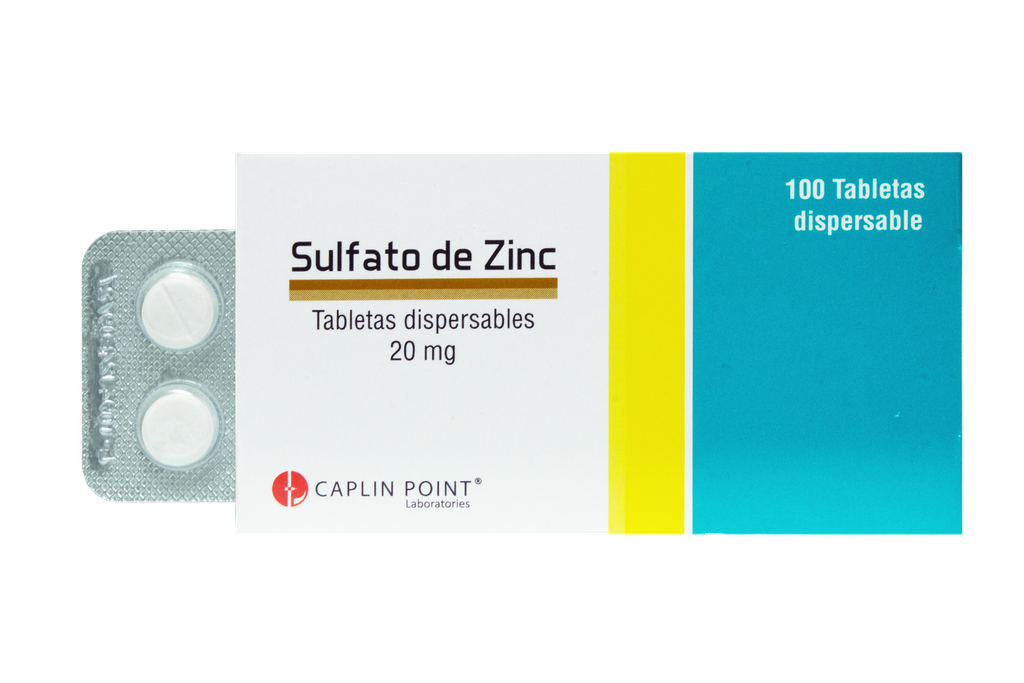 Sulfato De Zinc  20 Mg. Tabletas Dispersables Caplin Point  CaplinPoint Laboratories Ltd.