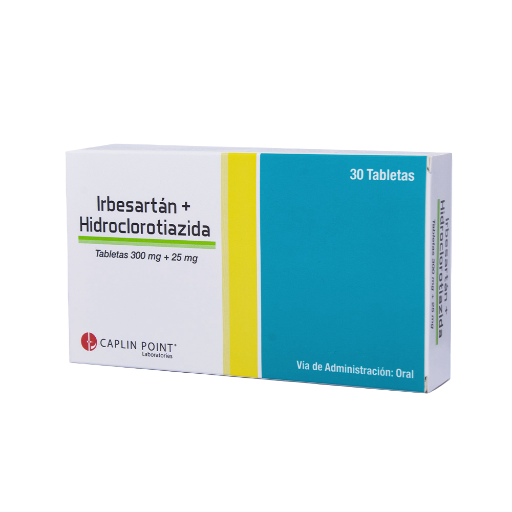 Irbesartan 300mg + Hidroclorotiazida 25mg Tableta Caplin Point Laboratories TVC