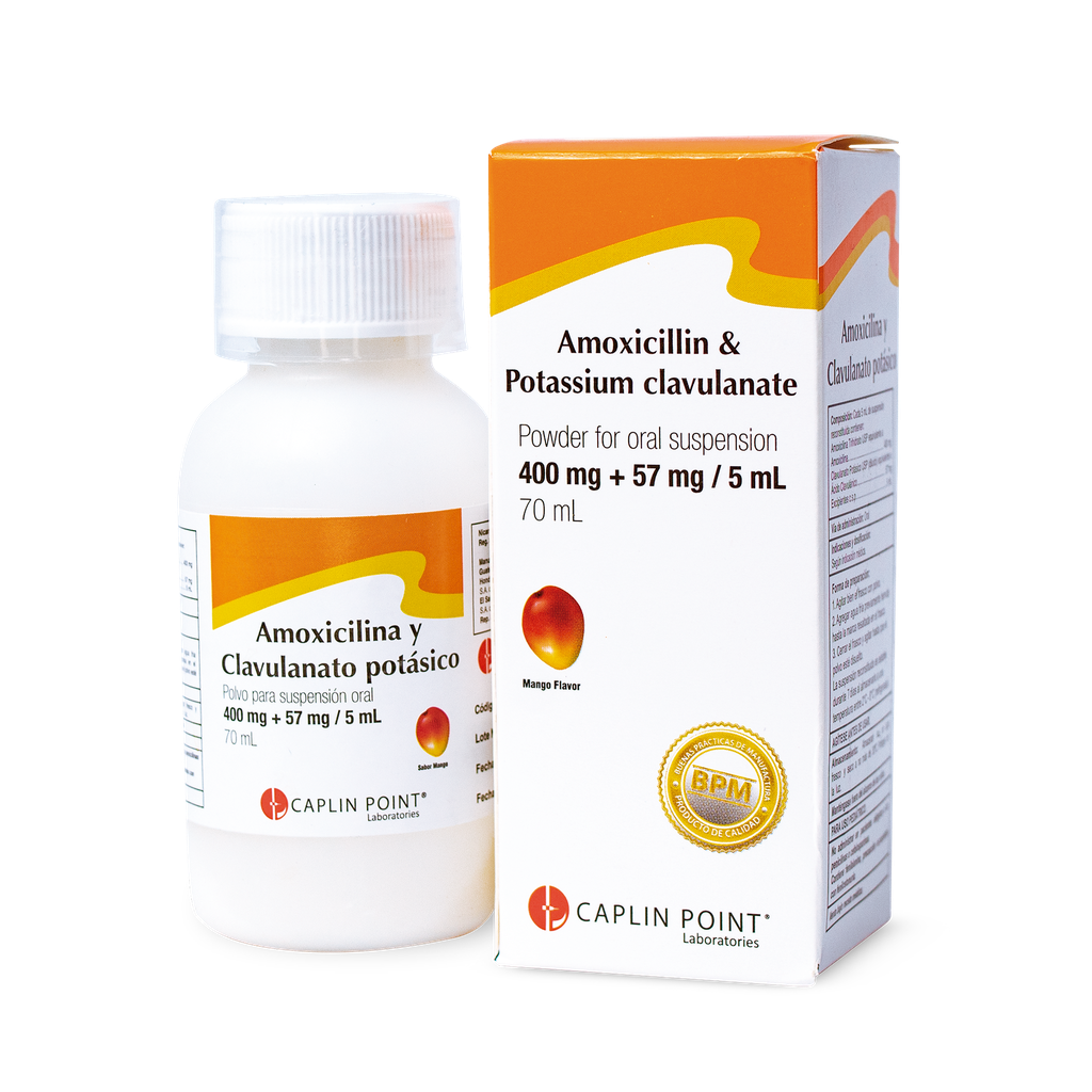 Amoxicilina Y Clavulanato De Potasio  Caplin 400Mg57Mg5Ml Polvo Para Suspension Oral CaplinPoint Laboratories Ltd.