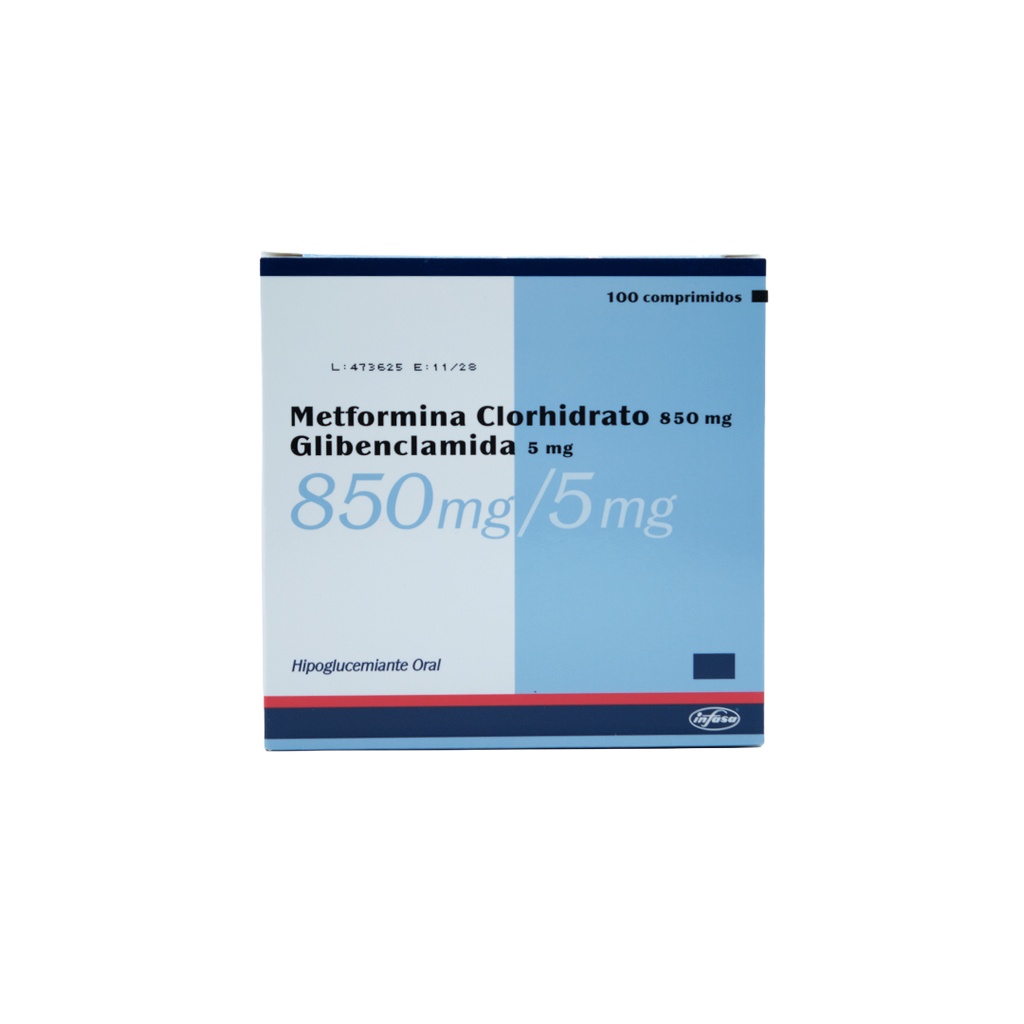 Metformina 850MG + Glibenclamida 5MG INDUSTRIA FARMACEUTICA, S.A.
