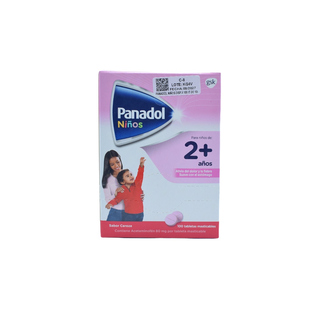 Panadol Para Ninos 80 Mg Tabletas Masticables GSK