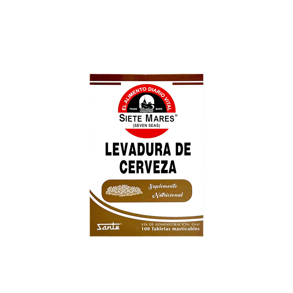 Levadura De Cerveza Siete Mares 400 Mg. Tabletas Masticables Sante Sante