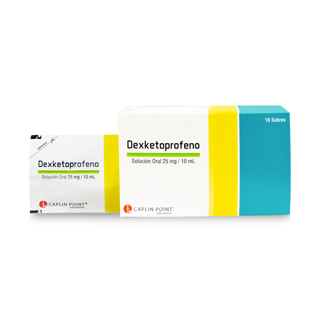 Dexketoprofeno 25Mg/10Ml. Solucion Oral (Sobres X 10) CaplinPoint Laboratories Ltd.(canjeaton)