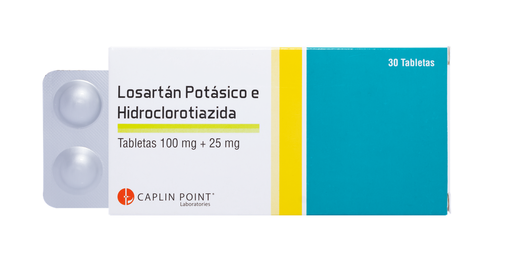 Losartan Pot. 100MG + Hidroclorotiazida 25MG Tableta Caplin Point Laboratories