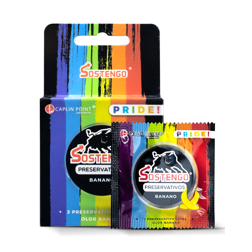 Sostengo Preservativos Pride - Banano x 3s Caplin Point Laboratories