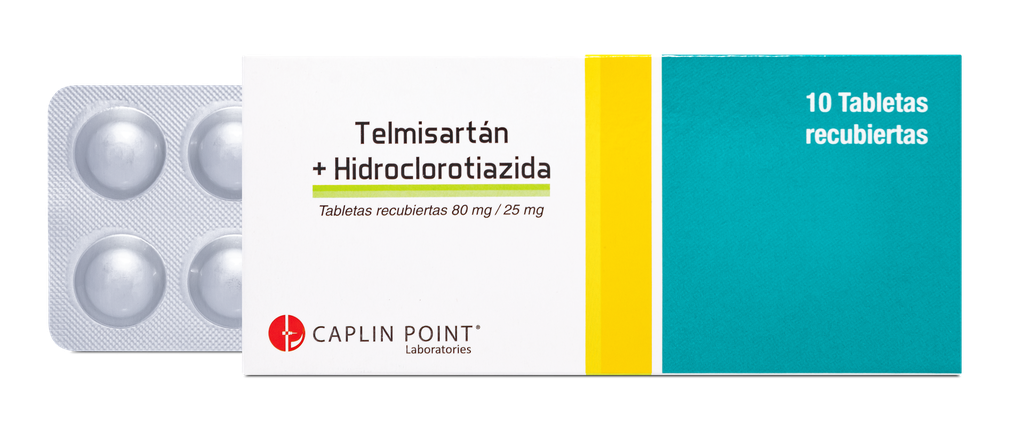 Telmisartan 80mg + Hidroclorotiazida 25mg Tableta Caplin Point Laboratories