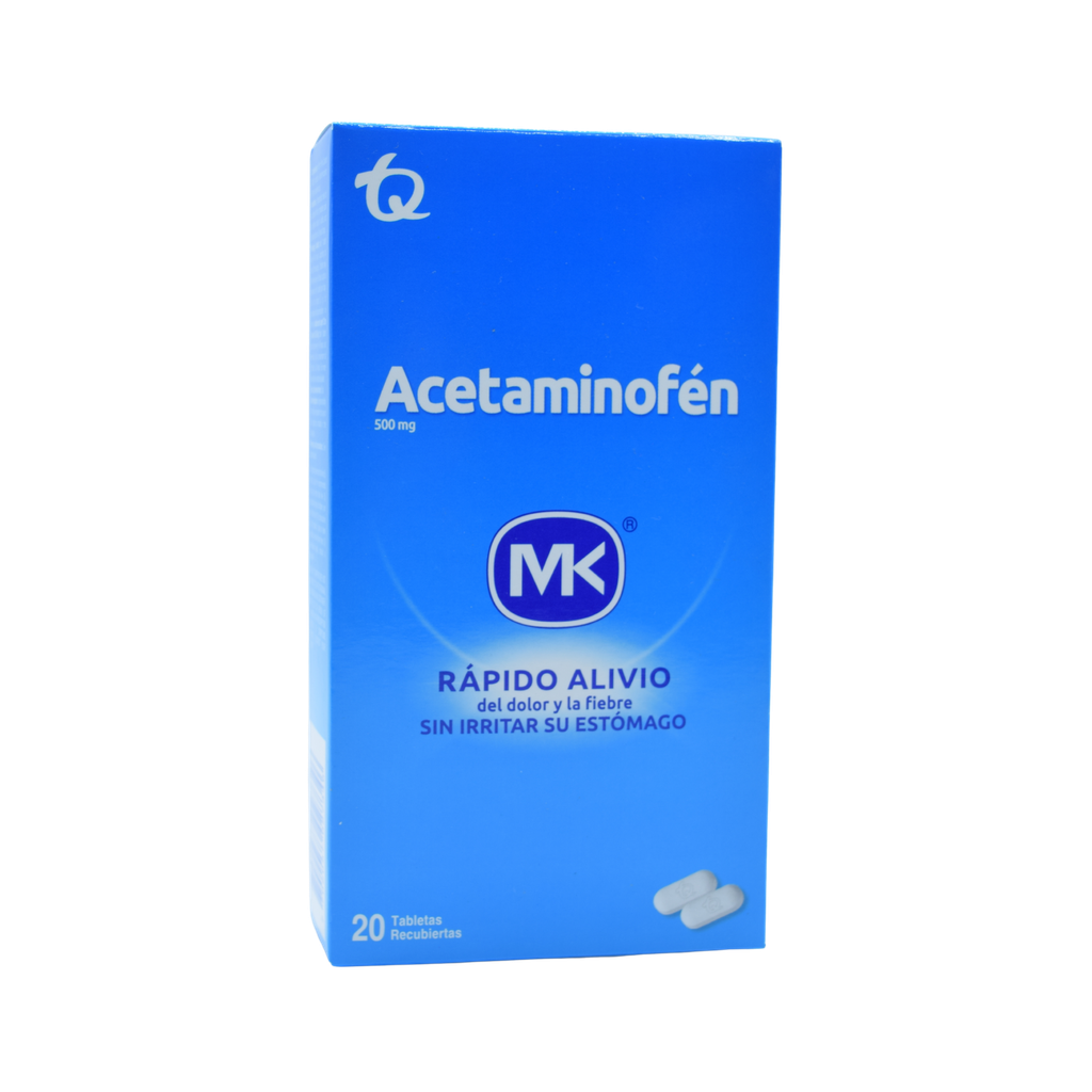 Acetaminofén 500mg tabletas MK CAJA DE 20 MCKESSON