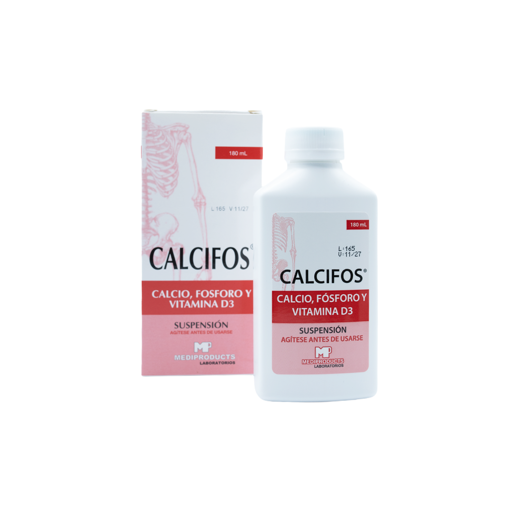 Calcifos suspension oral 180ml Mediproducts, S.A.