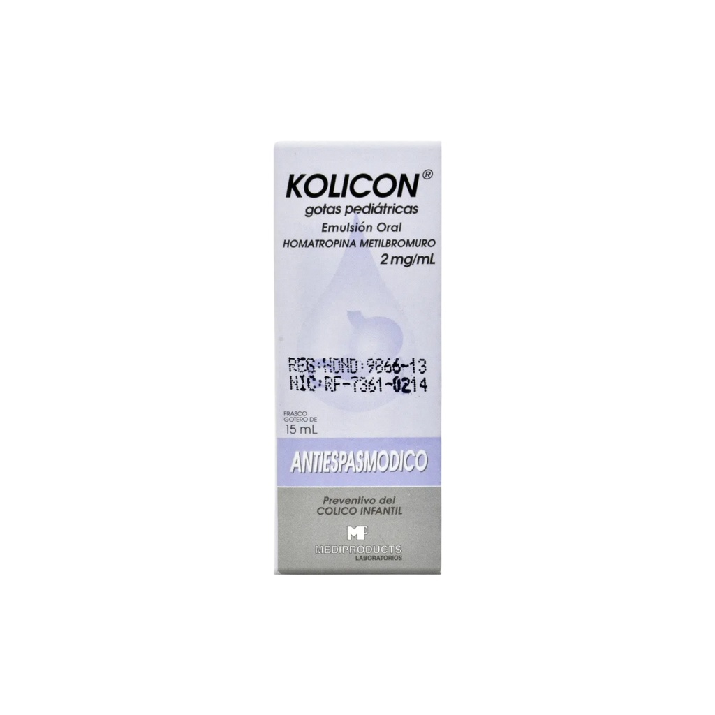 Kolicon Antiespasmodico 2Mg/mL Frasco Gotero de 15 mL Mediproducts, S.A.