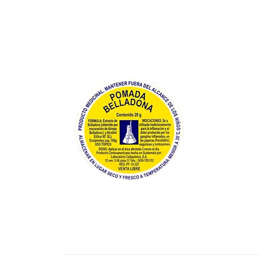Pomada Belladona 28g Caliquimica S.A