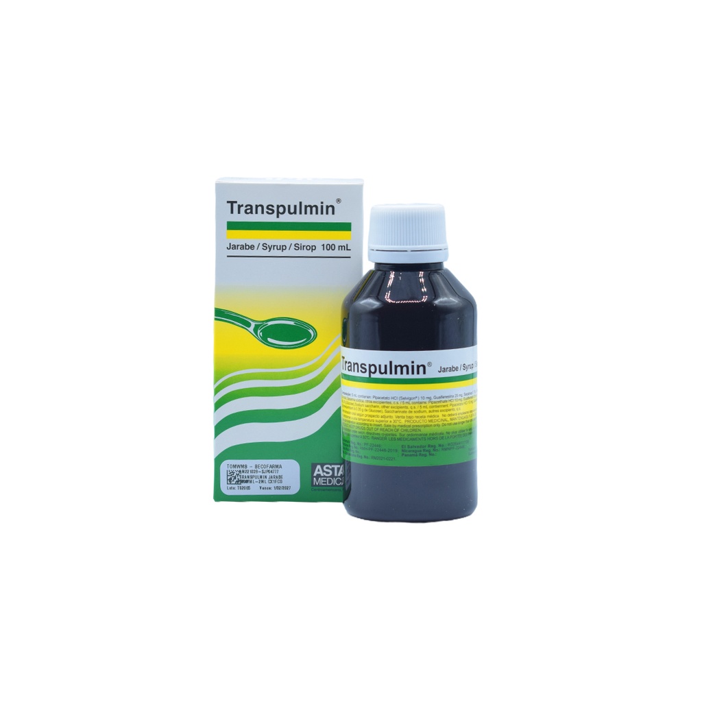 Transpulmin Jarabe 5mg/ml - 2ml Caja x 1 FCO. 100ml Exeltis